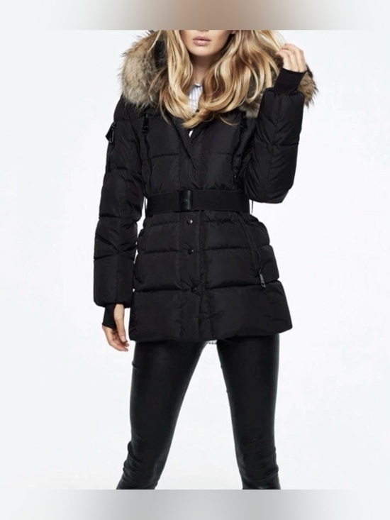 SAM. Jackets & Blazers - SAM New York Millenium Puffer‎ Down Ski Jacket~Black With Natural Racoon Fur (L)